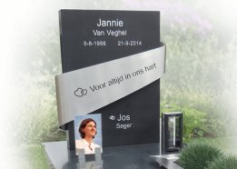 grafmonumenten inox band foto op glas