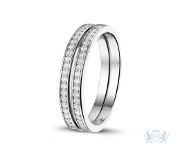 Aanschuifring witgoud met diamantjes