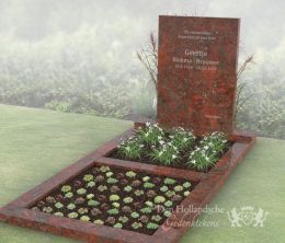 Eenvoudig grafmonument met ruimte voor beplanting