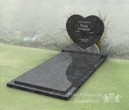 Grafmonument hartvorm met gesloten dekplaat