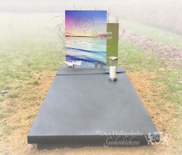 Grafmonument met grote afbeelding