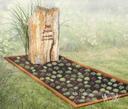 Grafmonument versteend hout