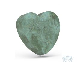 Groen gepatineerde urn hartvorm