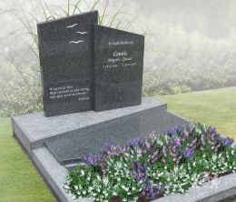 Ingetogen en modern familiegrafmonument