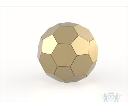 RVS urn 'voetbal' goudkleurig