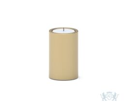 Ronde RVS urn met kaarshouder - goudkleurig