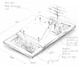 Schets exclusief grafmonument met glasplaat