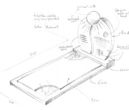 Schets exclusief monument met zon