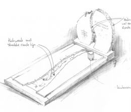 Schetsontwerp natuurlijke grafsteen