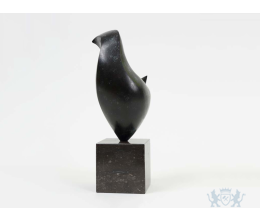 Shy Bird - urn ornament brons