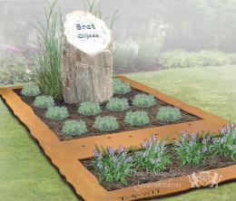 Versteend hout cortenstaal grafmonument