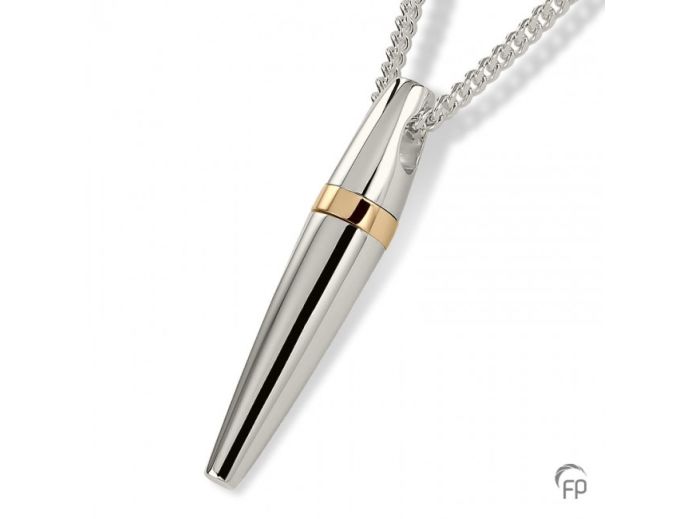 Ashanger 'buisje' zilver en goud foto 1