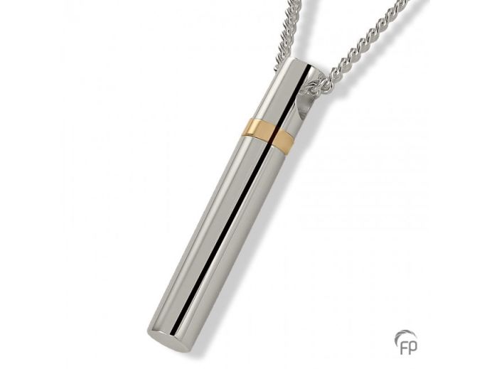 Ashanger 'buisje' zilver en goud foto 1