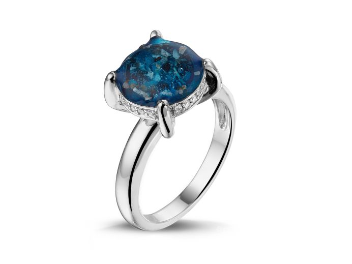 Asring witgoud met hars en diamantjes foto 1