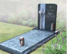 Exclusief grafmonument met bronzen grafaccessoires foto 1