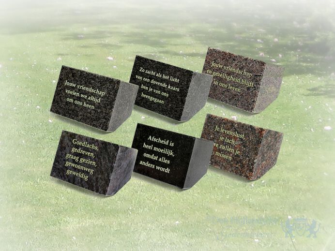 Gedenksteen 26 | Gedenksteentjes voor op een grafsteen of grafmonument foto 1