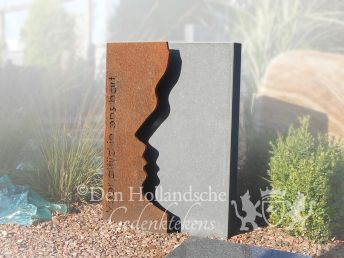 Grafmonument in cortenstaal