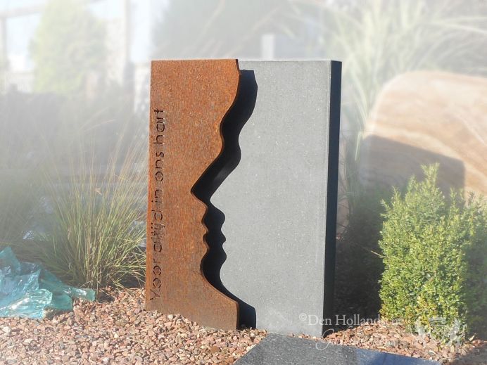 Grafmonument in cortenstaal foto 1