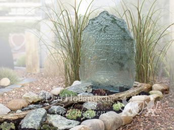 Grafsteen glas natuurlijk gesmolten