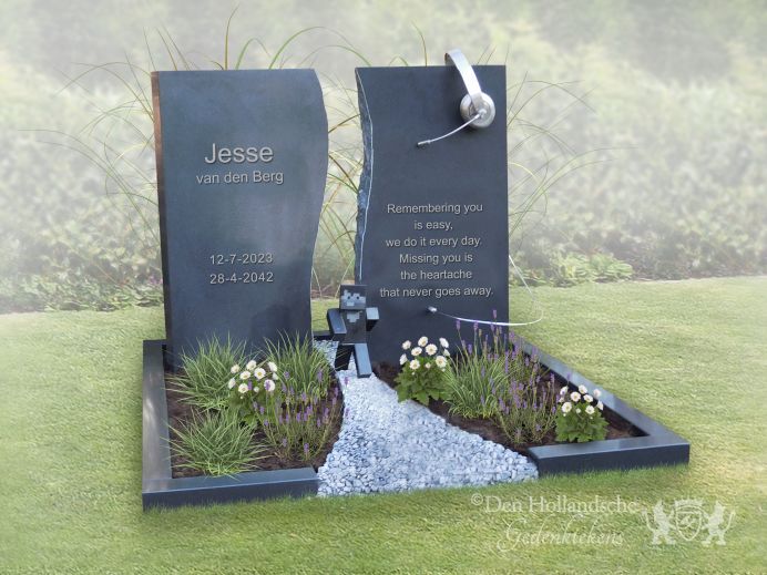 Jong en eigentijds grafmonument foto 1