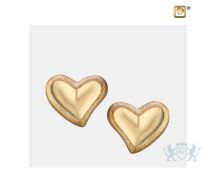 Leaning Heart Stud Earrings Pol and Bru Gold Vermeil foto 1
