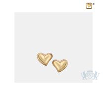 Leaning Heart Stud Earrings Pol and Bru Gold Vermeil foto 1