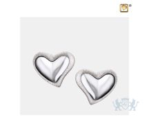 Leaning Heart Stud Earrings Pol and Bru Silver foto 1