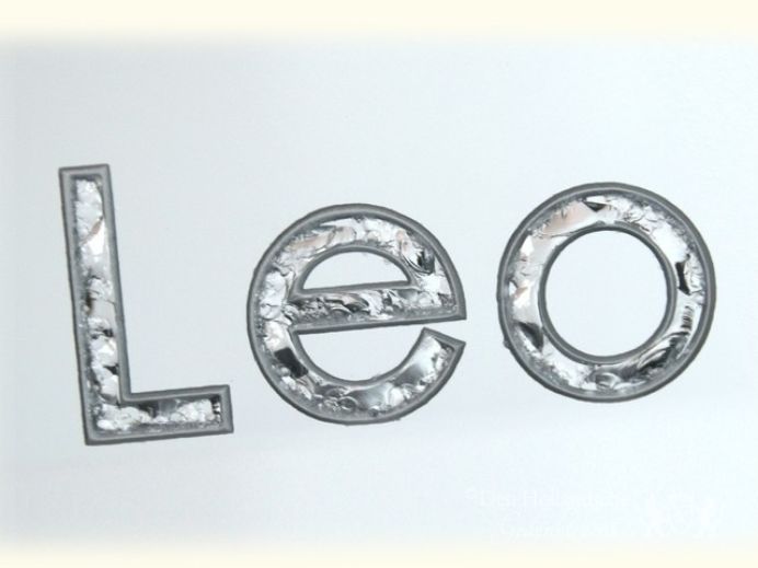 Letters in glasplaat foto 1