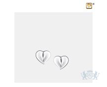 LoveHeart Stud Earrings Pol Silver foto 1