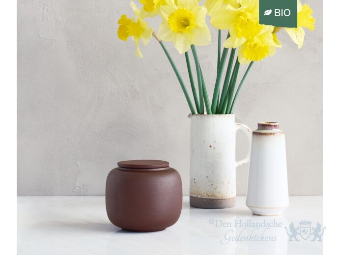  Seres kleine urne &mdash; roodbruin engobe 700 ml Seres kleine urne &mdash; roodbruin engobe 700 ml Home / Urnen webshop / Kleine urnen in keramiek SERES klein &ndash; handgemaakte urne in roodbruin engobe SERES klein &ndash; handgemaakte urne in rood foto 1