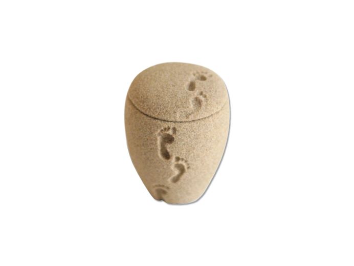 Ecologische mini urn met voetstappen foto 1