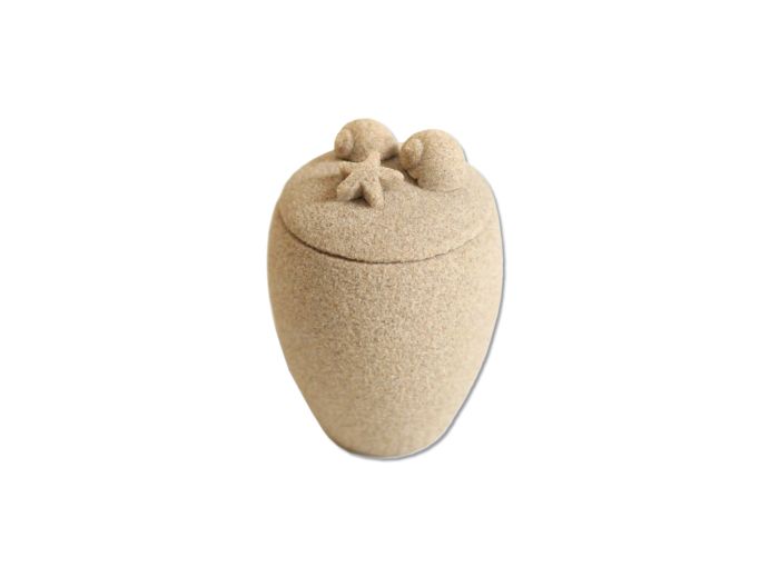 Ecologische mini urn met zeeschelpen foto 1