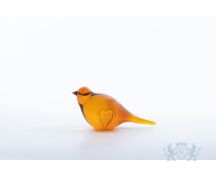 Glazen vogel - Oranje foto 1