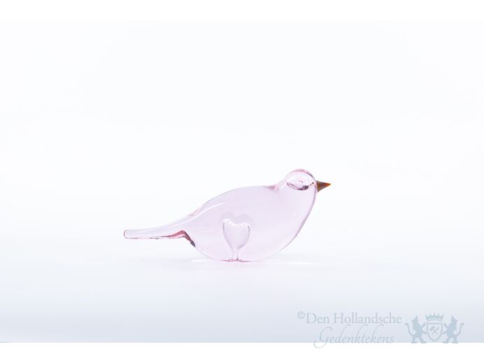 Glazen vogel - Oranje foto 1