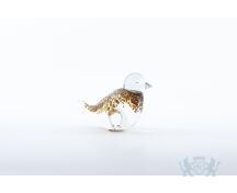 Glazen vogel Spikkels- Geel foto 1