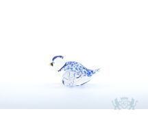 Glazen vogel spikkels - met kuifje blauw foto 1