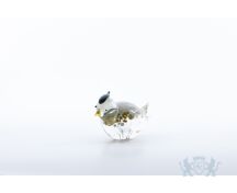 Glazen vogel Spikkels - met kuifje Groen foto 1