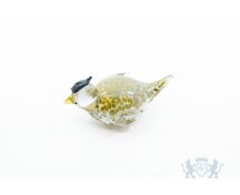 Glazen vogel Spikkels - met kuifje Groen foto 1