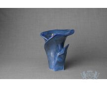 Keramische Calla bloem urn blauw foto 1