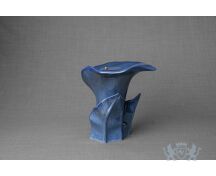 Keramische Calla bloem urn blauw foto 1