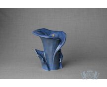 Keramische Calla bloem urn blauw foto 1