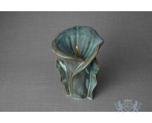 Keramische Calla bloem urn groen foto 1