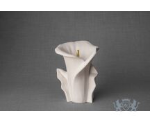 Keramische Calla bloem urn mat wit foto 1