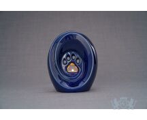 Keramische dierenurn met poot - Kobalt blauw foto 1