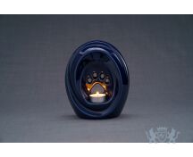 Keramische dierenurn met poot - Kobalt blauw foto 1