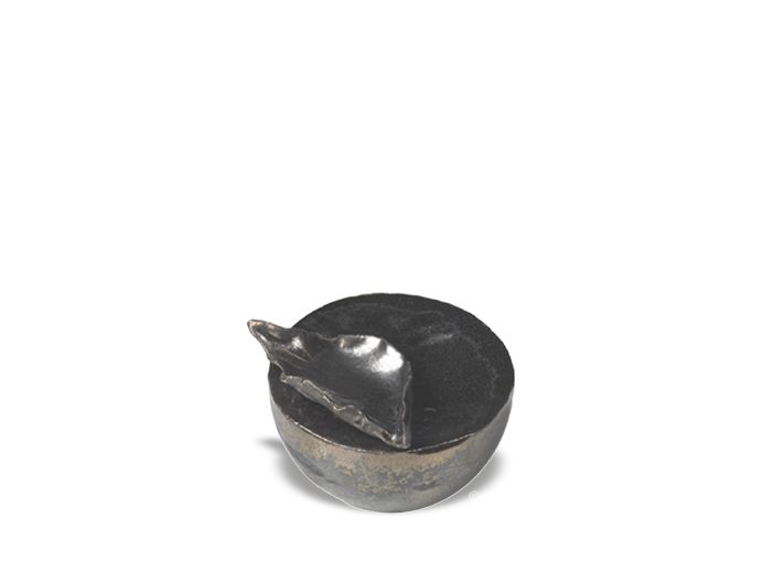 Keramische mini urn met decoratie foto 1