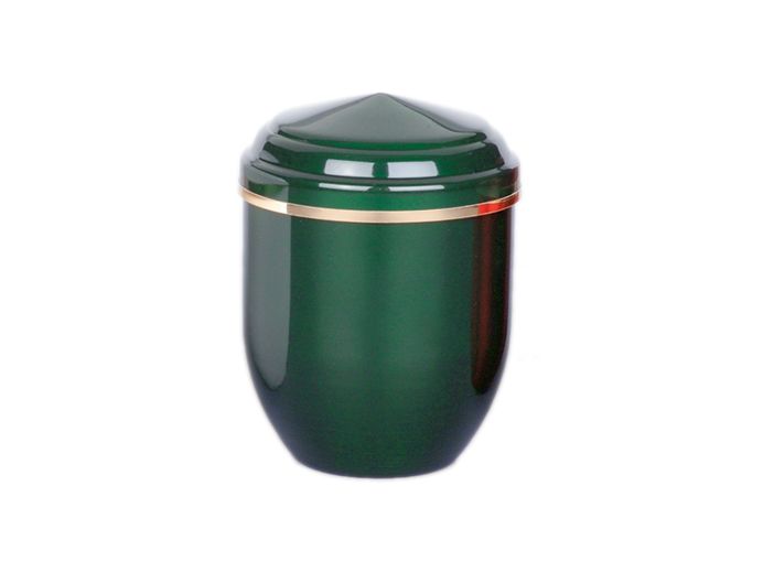 Koperen urn groen foto 1