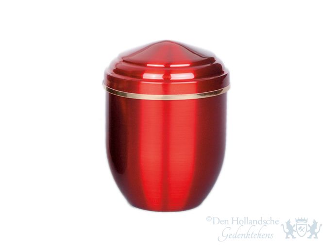 Koperen urn rood foto 1