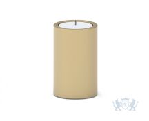 Ronde RVS urn met kaarshouder - goudkleurig foto 1
