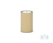 Ronde RVS urn met kaarshouder - goudkleurig foto 1